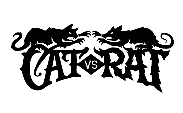 Cat vs. Rat black on white logo