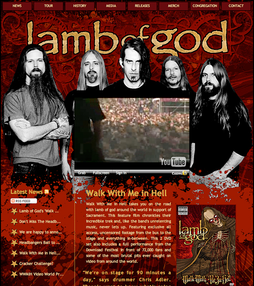 Lamb of God Website