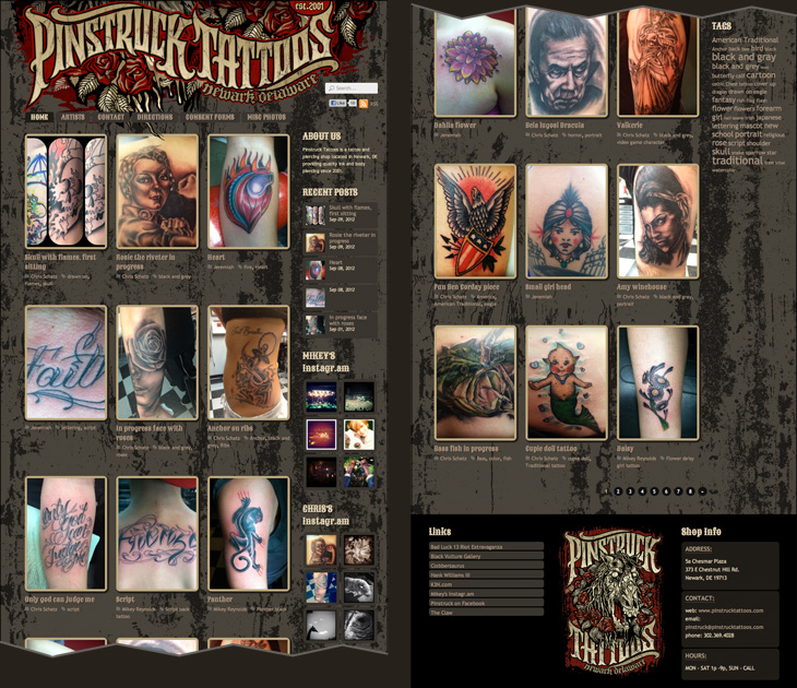 Pinstruck Tattoos – website