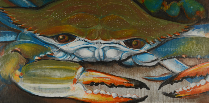 Blue Claw Crab – painting
