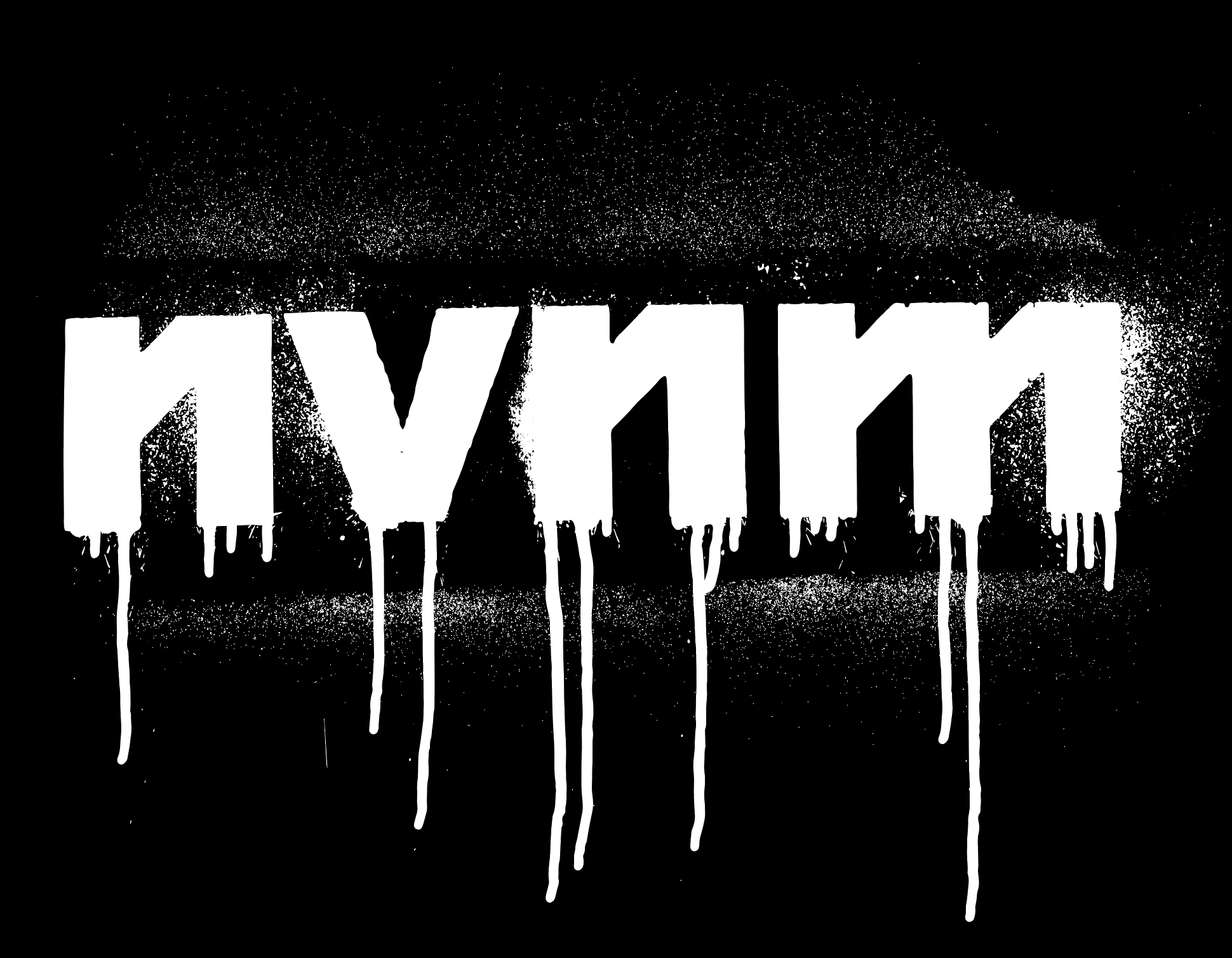 NVNM spray paint drip logo