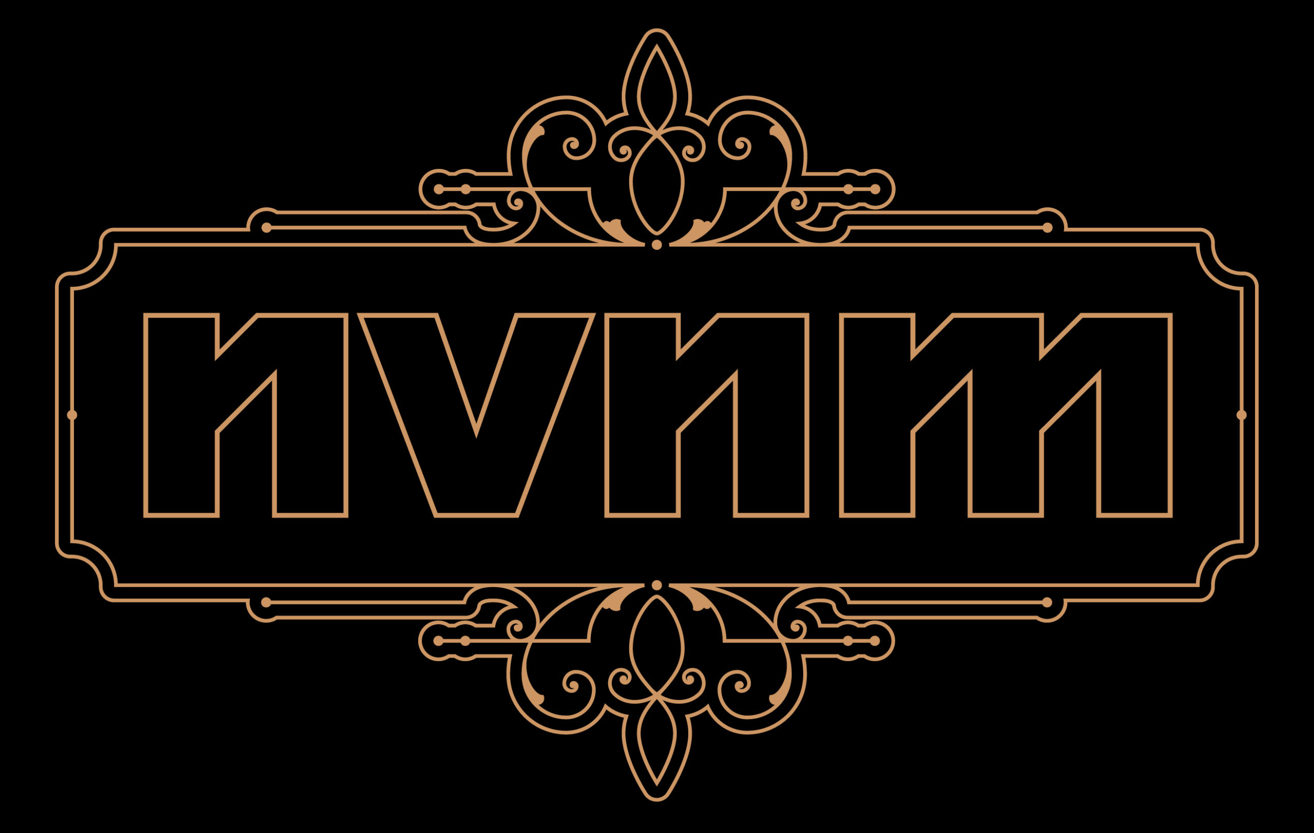 NVNM gold wireframe logo